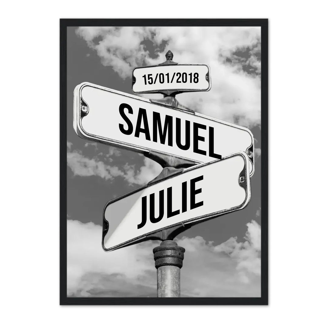 Direction Couple - Affiche Personnalisée