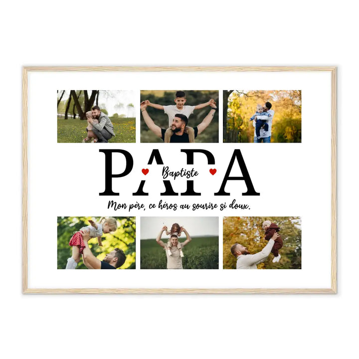 Papa et photos - Affiche Personnalisée