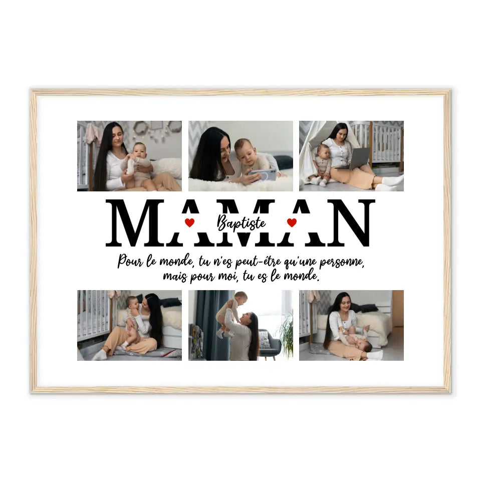 Maman et photos - Affiche Personnalisée