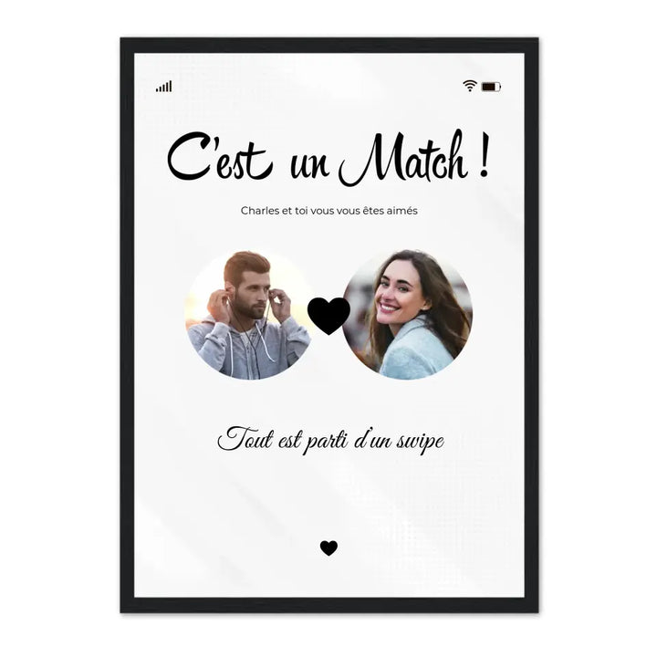 C'est un match - Affiche Personnalisée