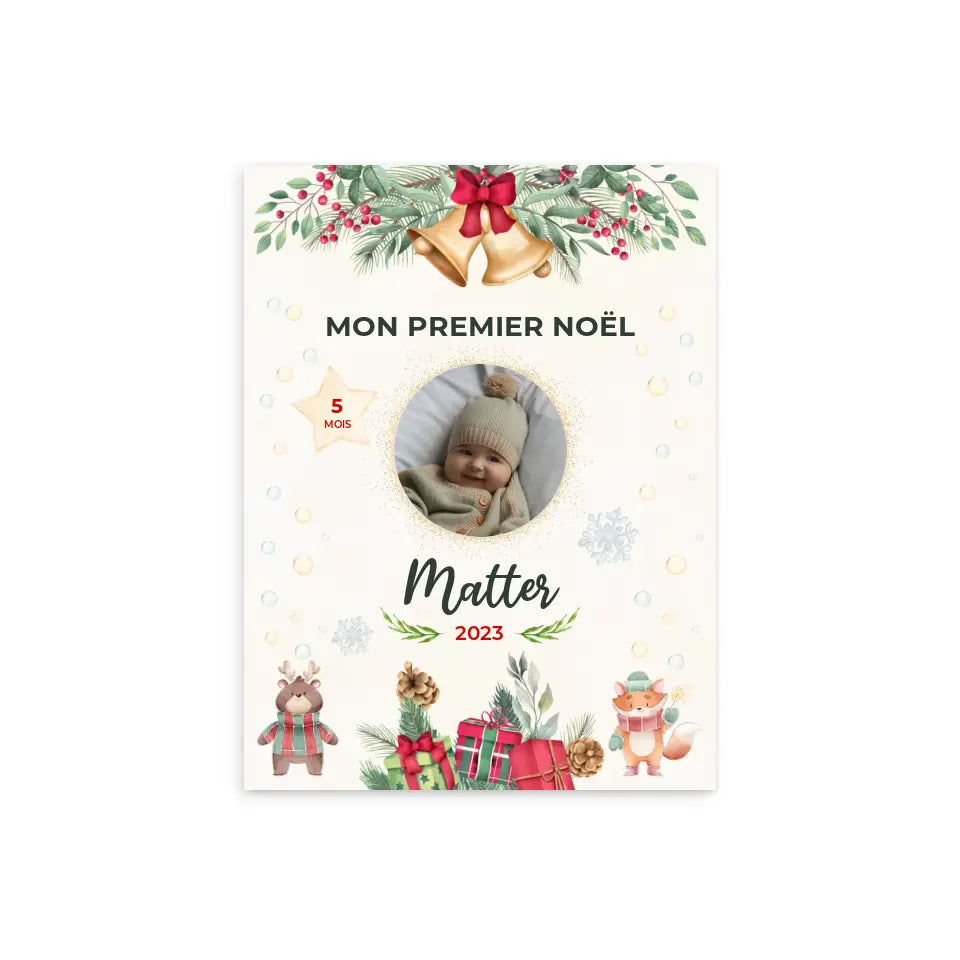 Mon Premier Noël - Affiche personnalisée