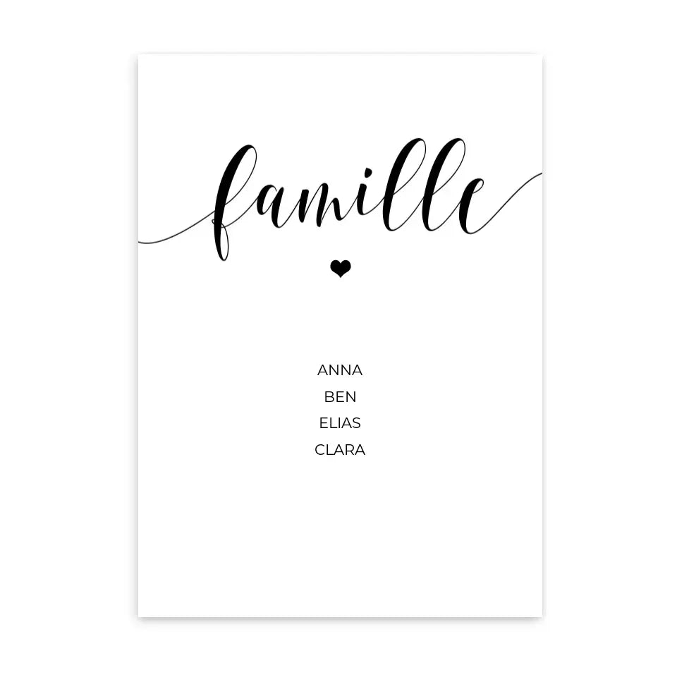 Famille - Affiche personnalisée