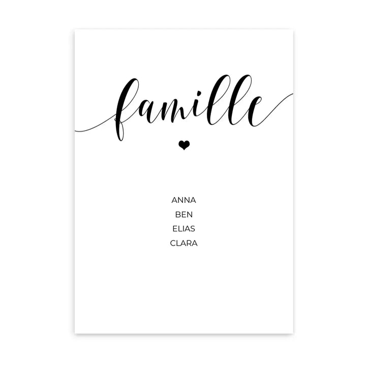 Famille - Affiche personnalisée