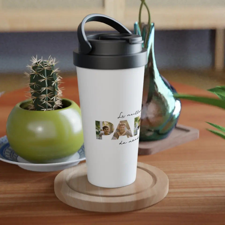 "Le Meilleur Papa du Monde" - Mug thermo 440ml