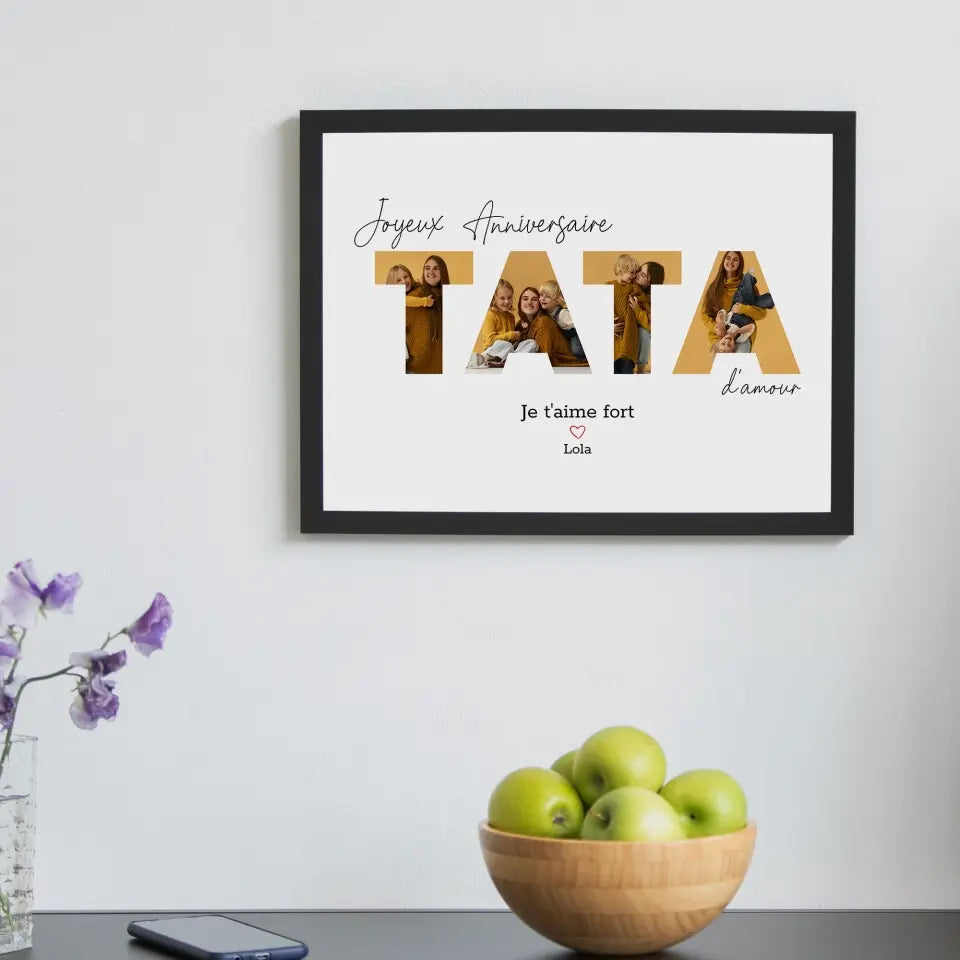 Joyeux Anniversaire TATA - Affiche Personnalisée