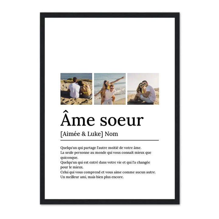 Âme Soeur - Affiche personnalisée