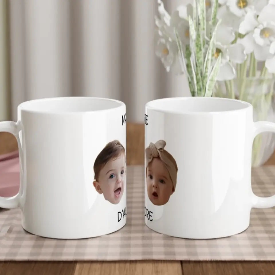 Visages - Mug céramique personnalisé