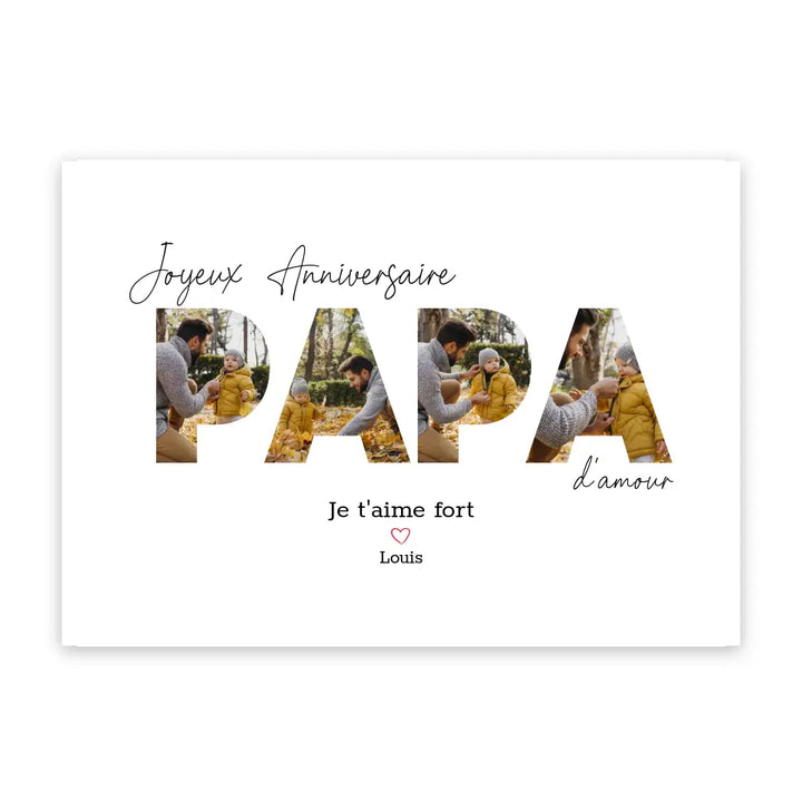 Joyeux Anniversaire Papa - Affiche Personnalisée