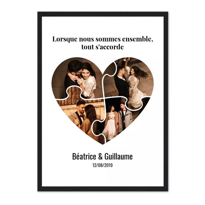 Puzzle de l'amour -  Affiche personnalisée