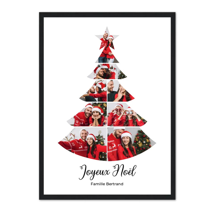 Sapin de Noël Collage - Affiche Personnalisée