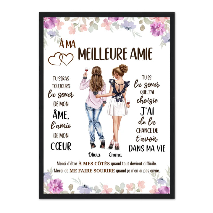 À Ma Meilleure Amie - Affiche Personnalisée