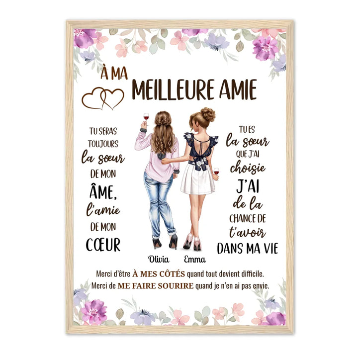 À Ma Meilleure Amie - Affiche Personnalisée