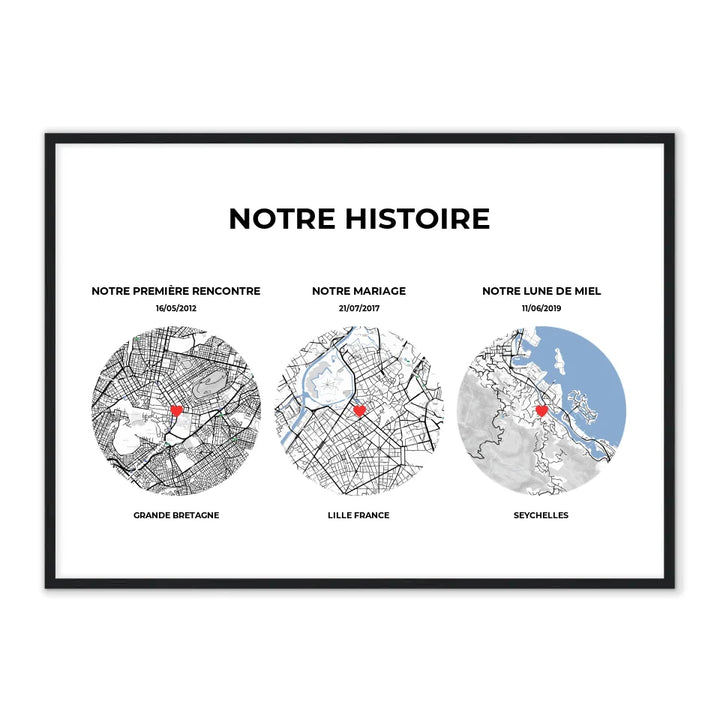 Notre histoire - Affiche personnalisée