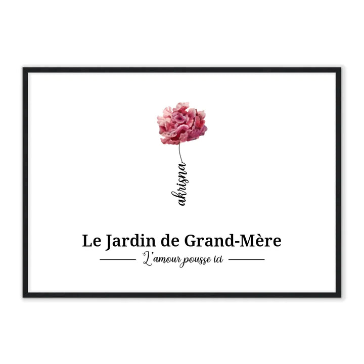 Le jardin de grand-mère - Affiche personnalisée