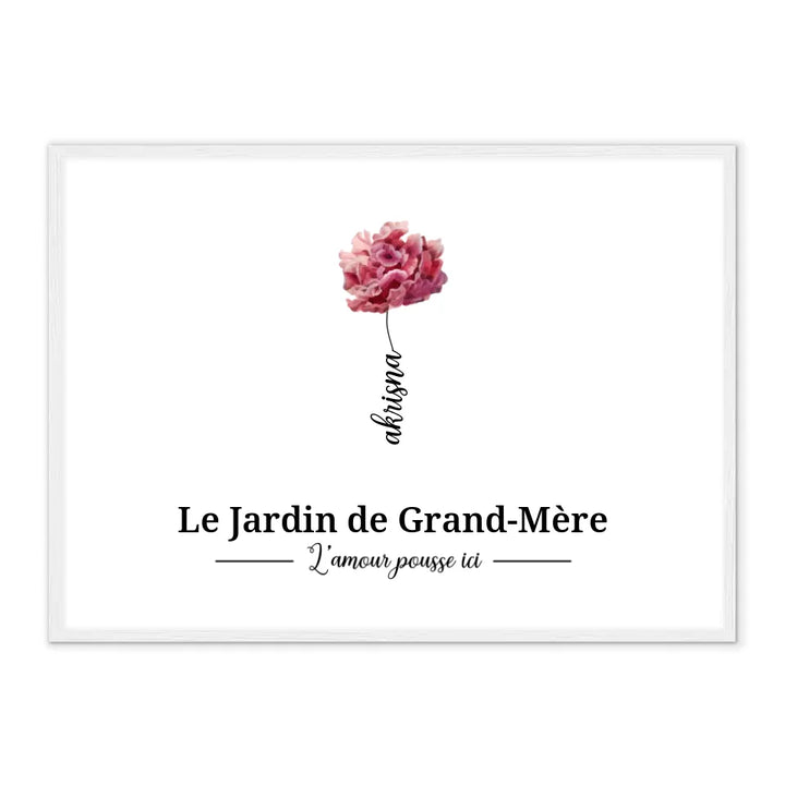 Le jardin de grand-mère - Affiche personnalisée