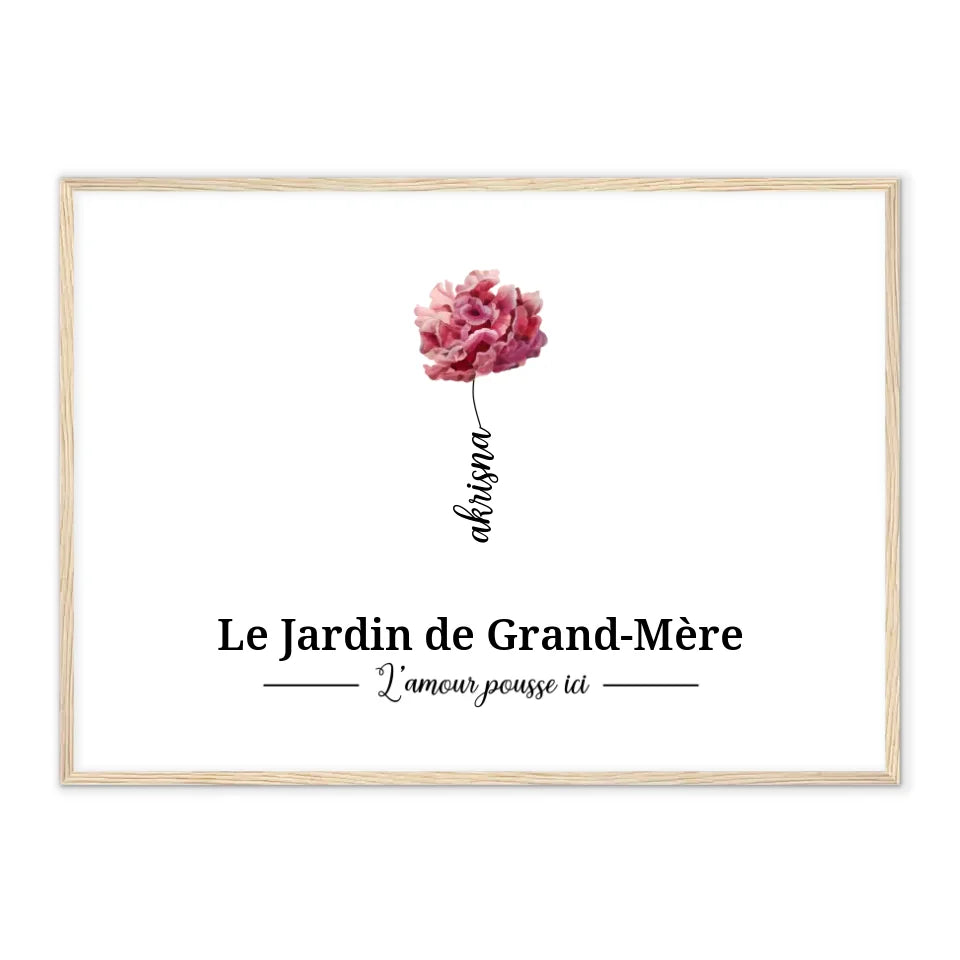 Le jardin de grand-mère - Affiche personnalisée