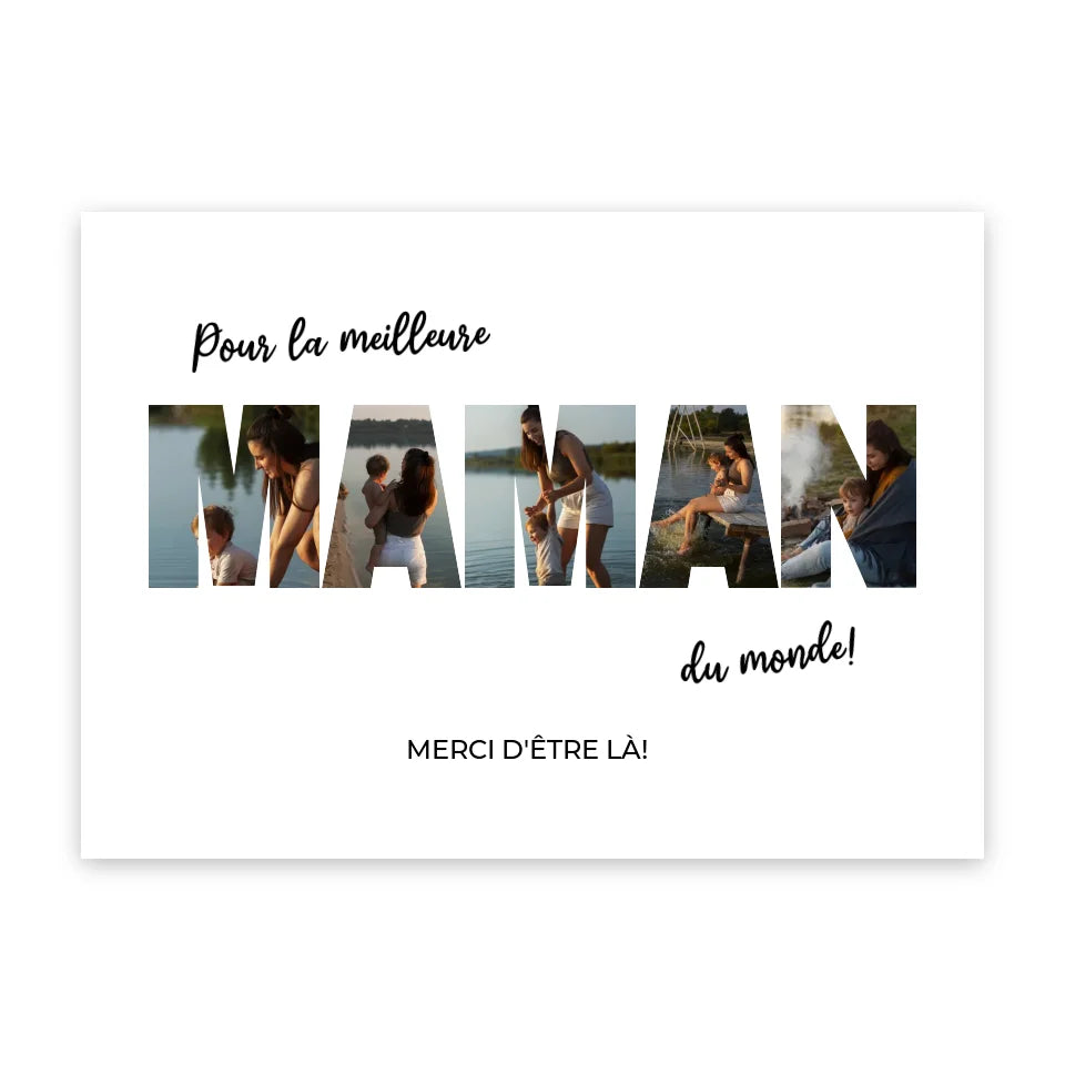 Pour la meilleure maman - Affiche personnalisée