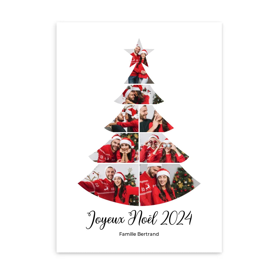 Sapin de Noël Collage - Affiche Personnalisée