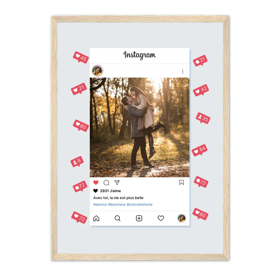 Instagram Couple - Affiche Personnalisée