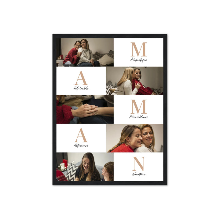 Maman Lettres - Affiche personnalisée