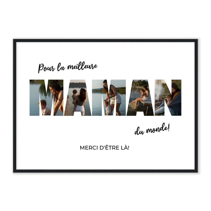 Pour la meilleure maman - Affiche personnalisée