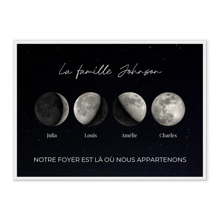 Phase lunaire famille - Affiche Personnalisée