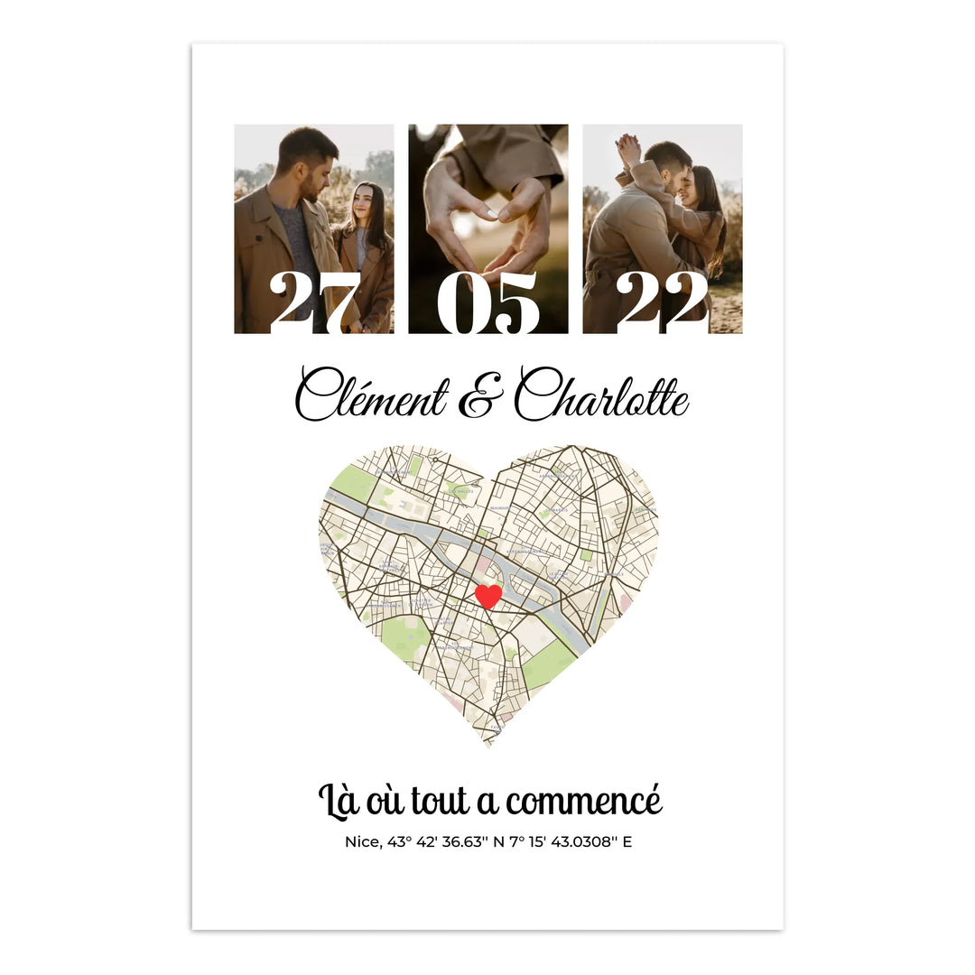 Carte & collage photo - Affiche Personnalisée