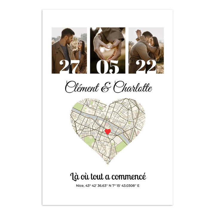 Carte & collage photo - Affiche Personnalisée