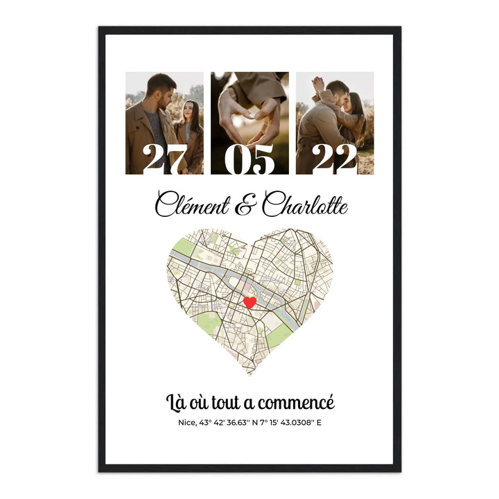 Carte & collage photo - Affiche Personnalisée