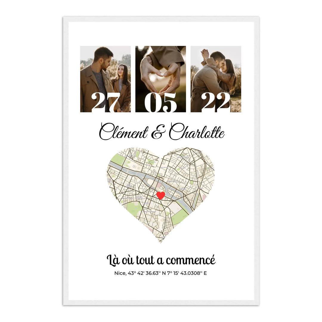 Carte & collage photo - Affiche Personnalisée