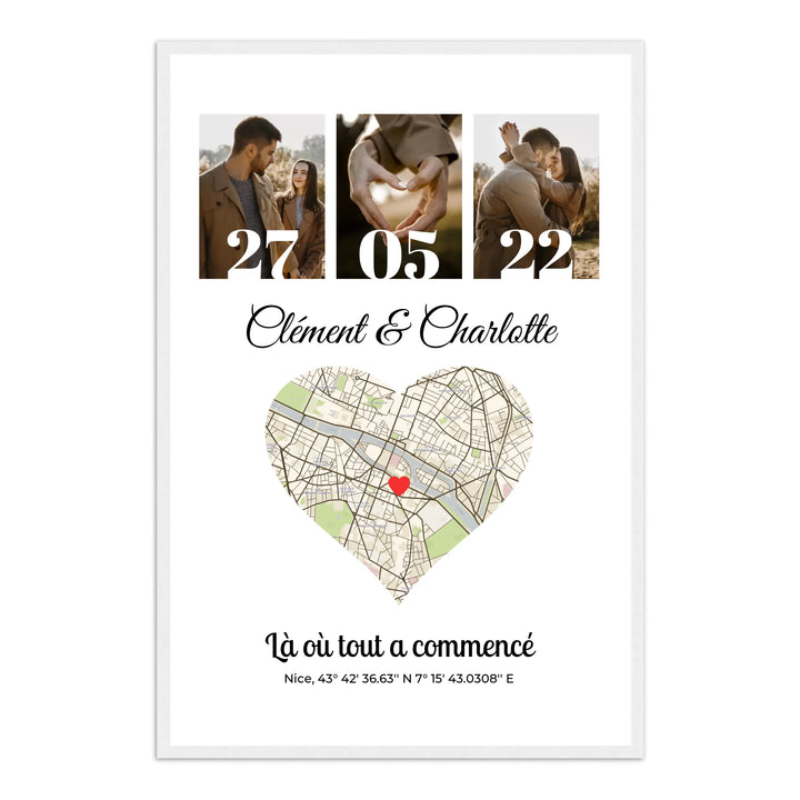 Carte & collage photo - Affiche Personnalisée