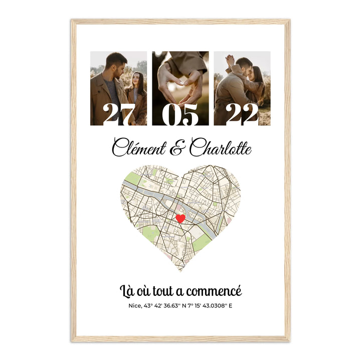 Carte & collage photo - Affiche Personnalisée