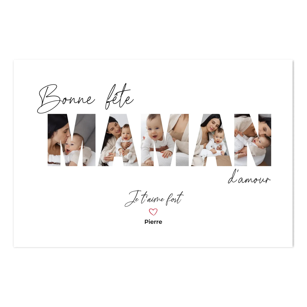 Bonne fête Maman - Affiche Personnalisée