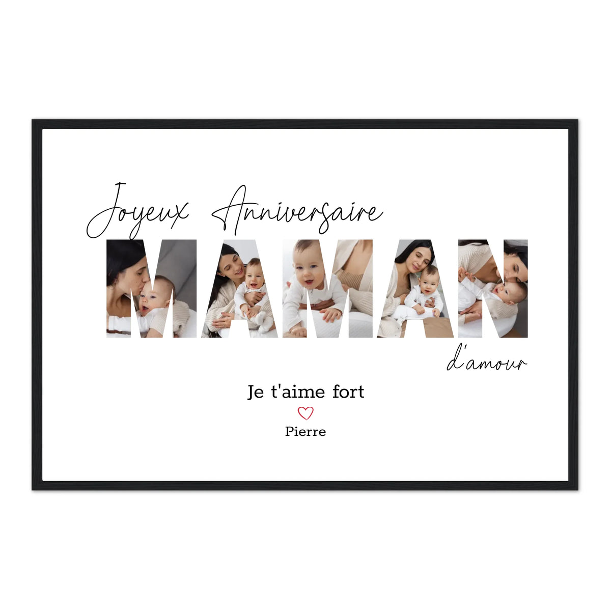 Joyeux Anniversaire Maman - Affiche Personnalisée