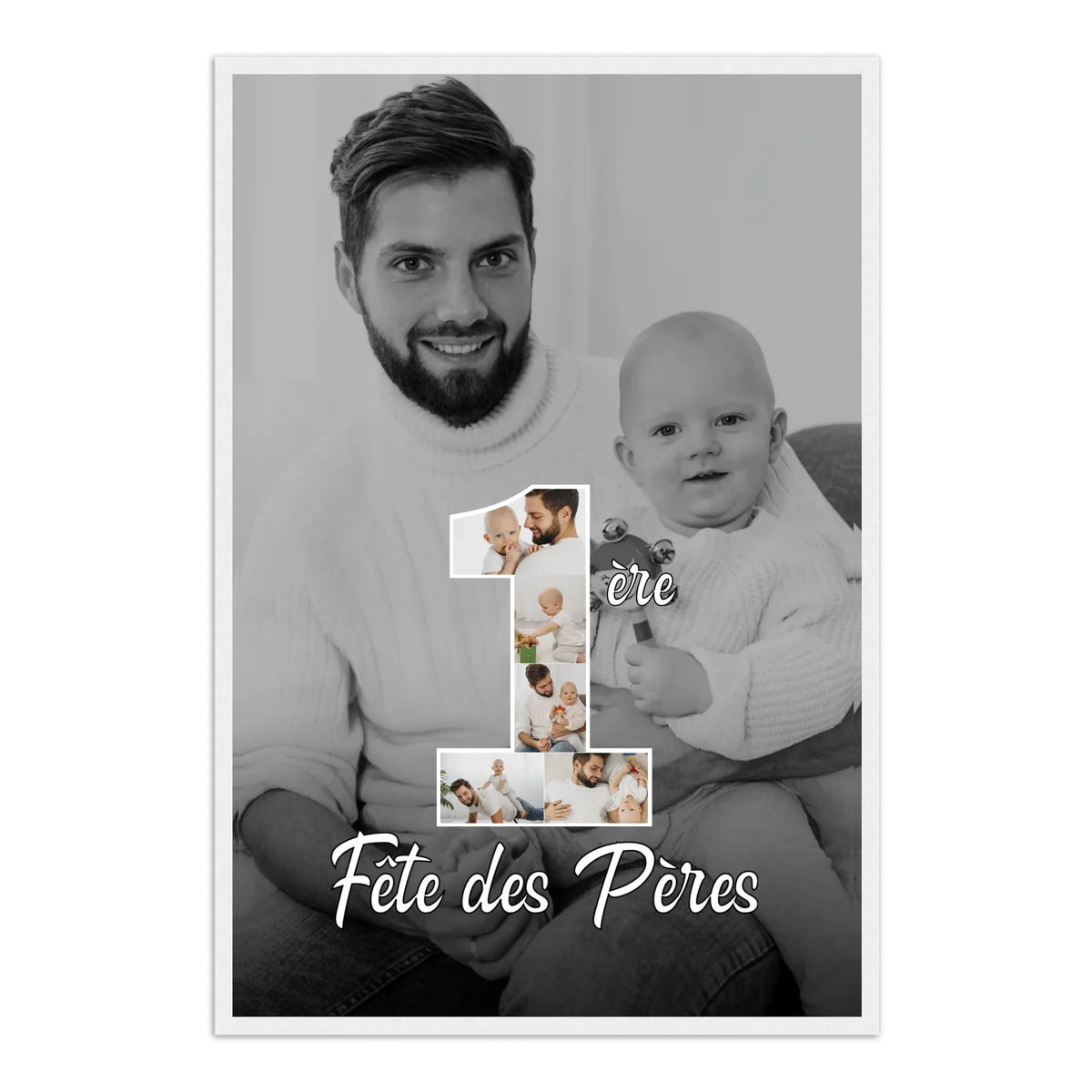 1ère Fête des Pères - Affiche personnalisée