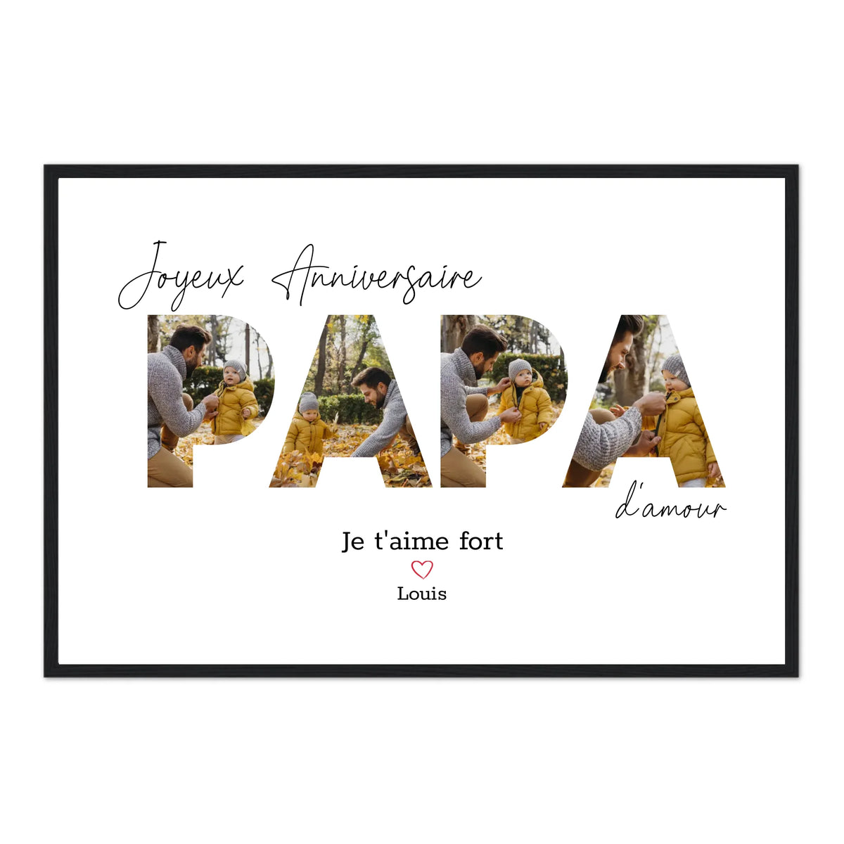 Joyeux Anniversaire Papa - Affiche Personnalisée