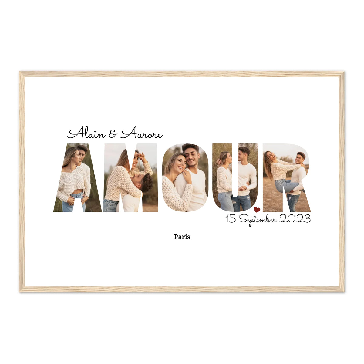Amour Lettres - Affiche personnalisée