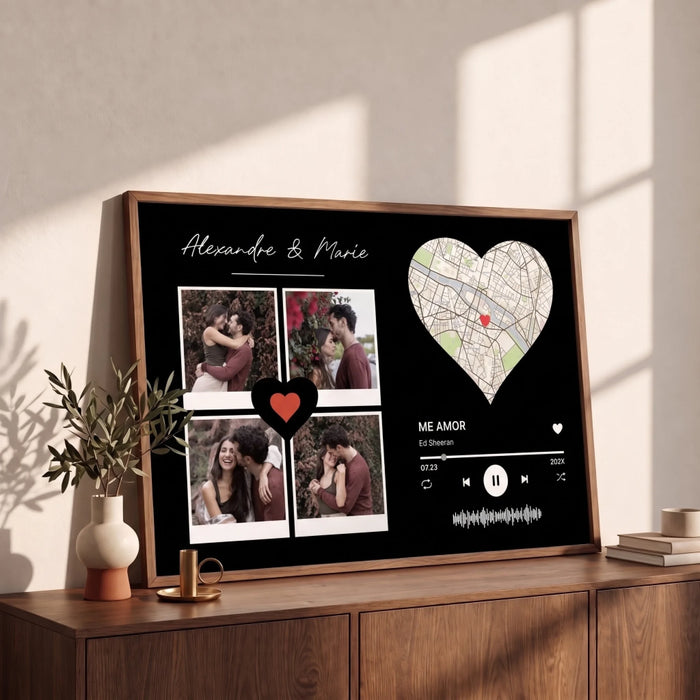 Collage photo, Lyrics & carte